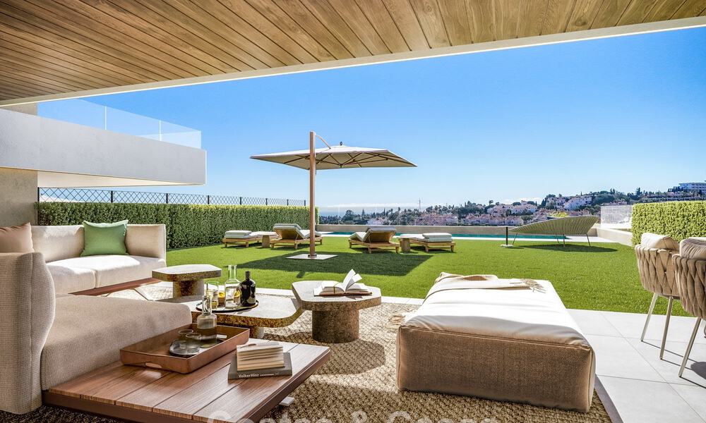 Apartamentos avanzados en venta a poca distancia a pie de una casa club de golf en la New Golden Mile, Marbella - Estepona 794565