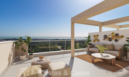 Nuevos apartamentos modernos con vistas fenomenales en venta en Mijas Costa, Costa del Sol 794611
