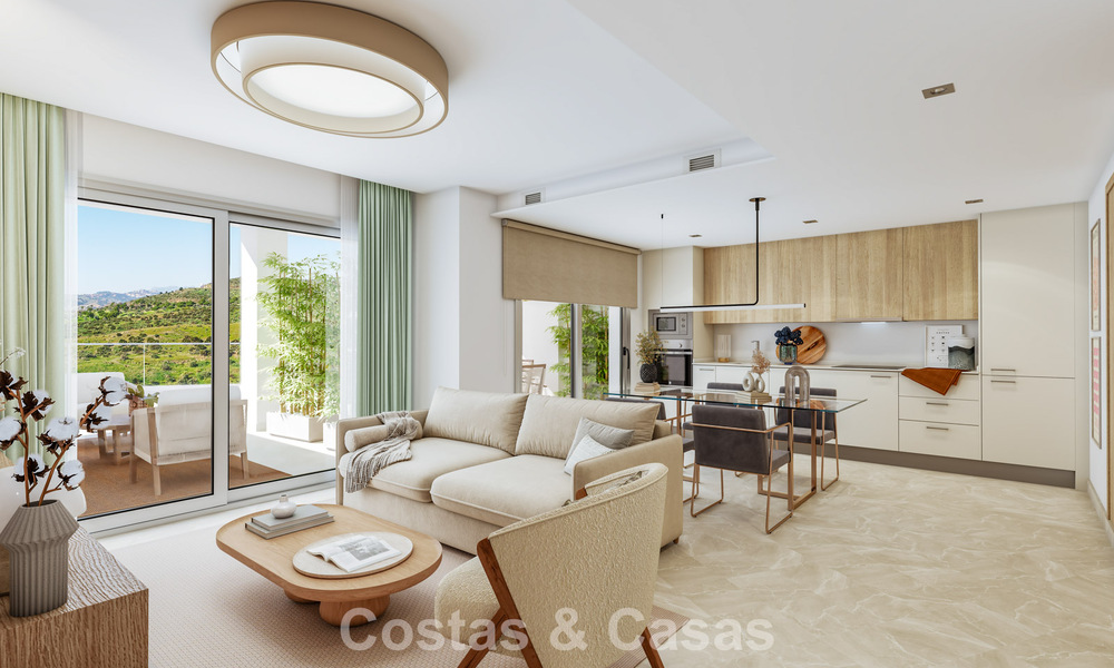 Nuevos apartamentos modernos con vistas fenomenales en venta en Mijas Costa, Costa del Sol 794623