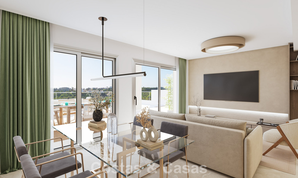 Nuevos apartamentos modernos con vistas fenomenales en venta en Mijas Costa, Costa del Sol 794629