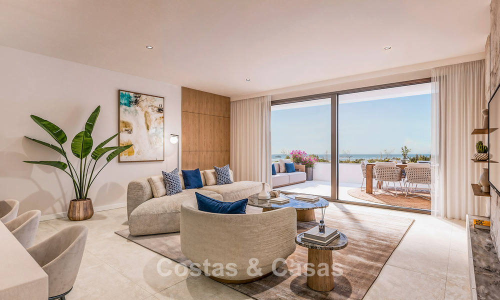 Apartamentos modernos con impresionantes vistas al mar en venta en la Nueva Milla de Oro entre Marbella y Estepona 795074