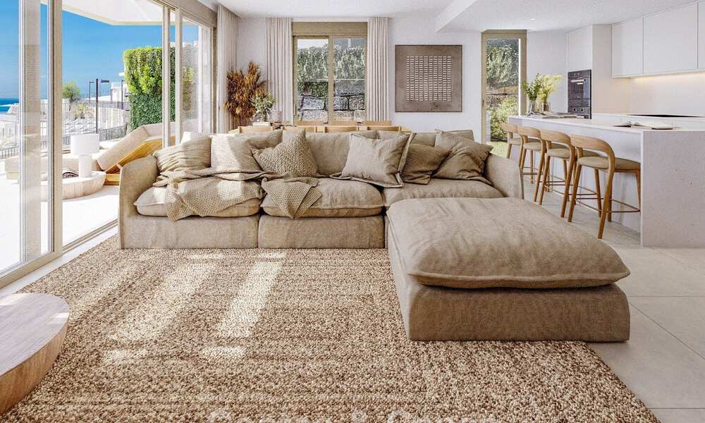 Exclusivas villas pareadas con vistas al mar en venta en un entorno de golf privilegiado en Mijas, Costa del Sol 795279