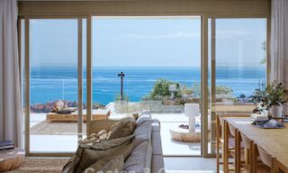 Exclusivas villas pareadas con vistas al mar en venta en un entorno de golf privilegiado en Mijas, Costa del Sol 795280 