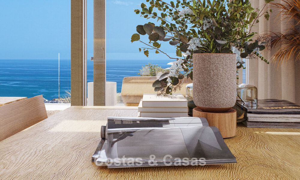 Exclusivas villas pareadas con vistas al mar en venta en un entorno de golf privilegiado en Mijas, Costa del Sol 795290