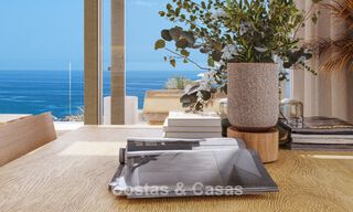 Exclusivas villas pareadas con vistas al mar en venta en un entorno de golf privilegiado en Mijas, Costa del Sol 795290 