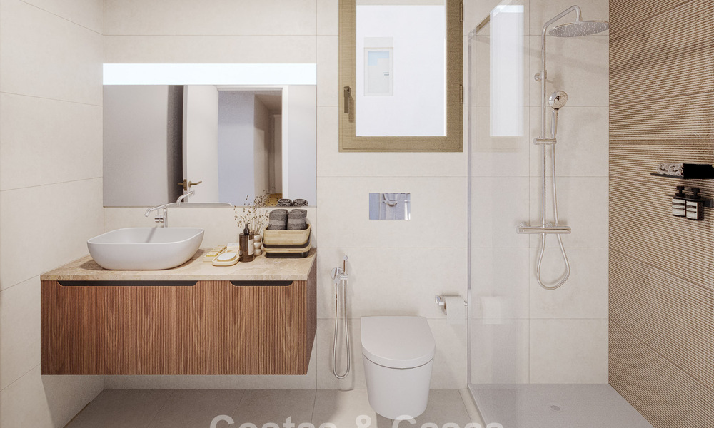 Exclusivas villas pareadas con vistas al mar en venta en un entorno de golf privilegiado en Mijas, Costa del Sol 795293