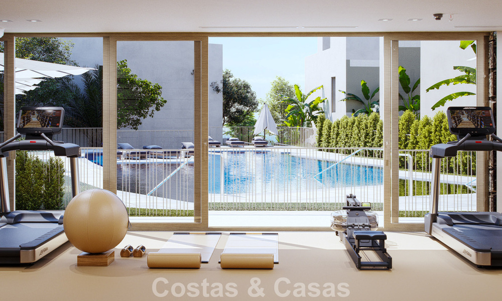 Exclusivas villas pareadas con vistas al mar en venta en un entorno de golf privilegiado en Mijas, Costa del Sol 795296