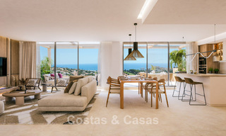 Exclusivos apartamentos de obra nueva con vistas panorámicas al golf y al mar en venta en Benalmádena, Costa del Sol 795446 