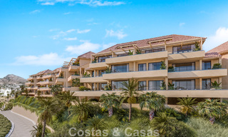 Exclusivos apartamentos de obra nueva con vistas panorámicas al golf y al mar en venta en Benalmádena, Costa del Sol 795447 
