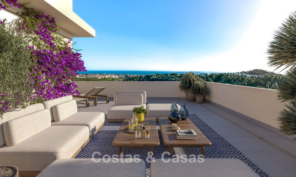 Apartamentos modernos de lujo en venta con vistas al mar en Mijas Costa, Costa del Sol 796015