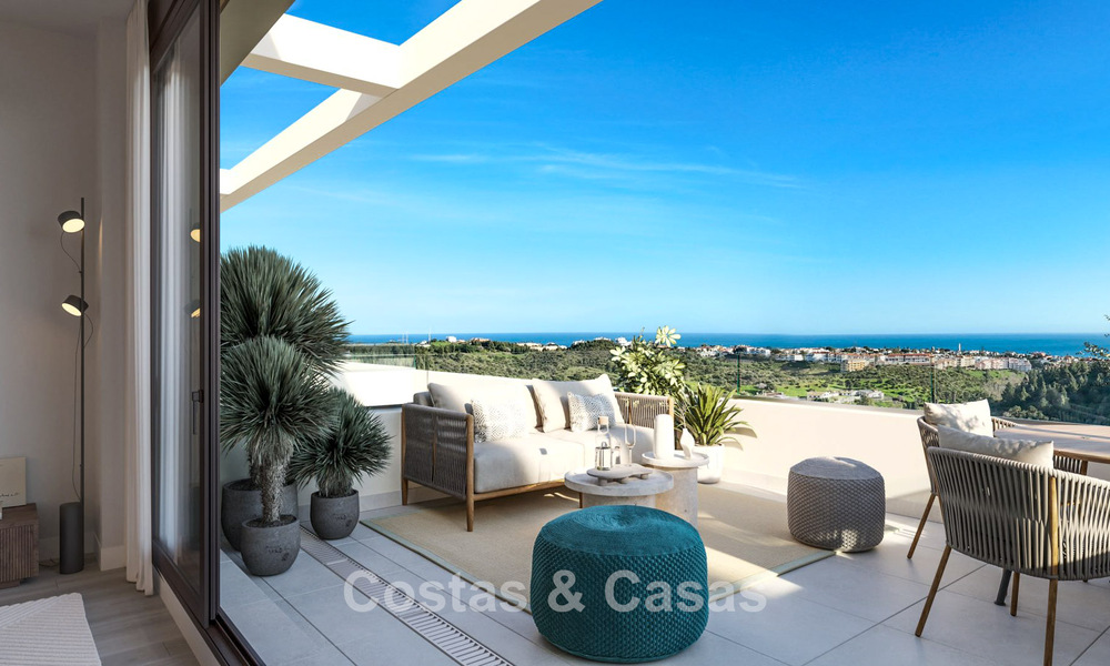 Apartamentos modernos de lujo en venta con vistas al mar en Mijas Costa, Costa del Sol 796024