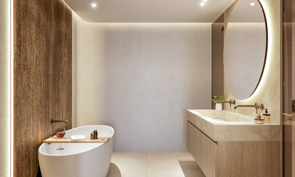 Apartamentos boutique de lujo con diseño vanguardista y vistas al mar en venta a un paso de la playa en Fuengirola, Costa del Sol 796190