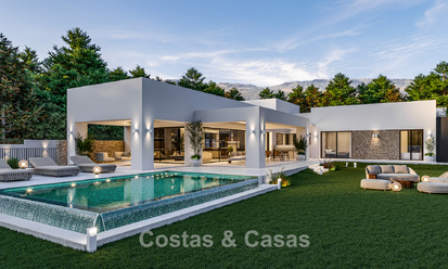 Exclusiva villa moderna con piscina climatizada en venta en la New Golden Mile, Marbella - Estepona 796032