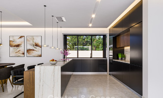Exclusiva villa moderna con piscina climatizada en venta en la New Golden Mile, Marbella - Estepona 796039 