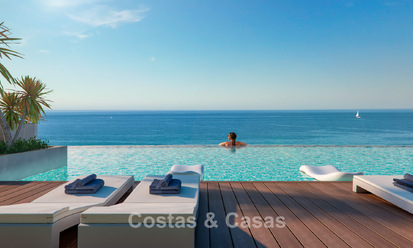 Apartamentos contemporáneos de lujo con vistas al mar en venta en un nuevo complejo entre Marbella y Sotogrande, Costa del Sol 796325