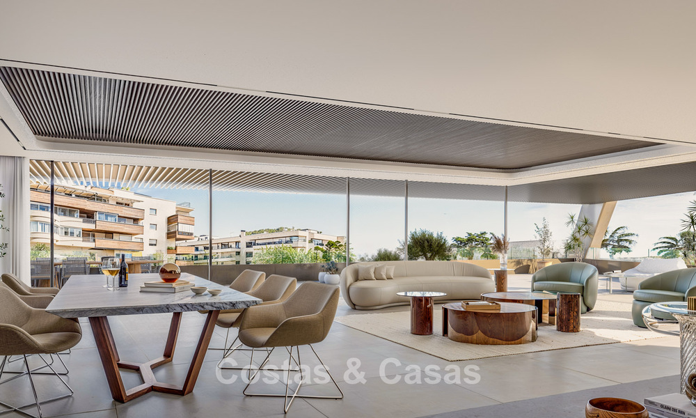 Apartamentos de nueva construcción innovadores con arquitectura vanguardista en venta en el centro de Estepona 795938