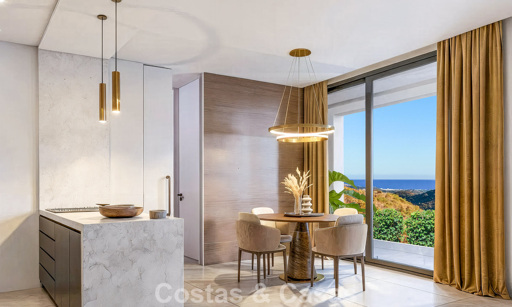 Nueva villa de lujo de alta gama en venta en entorno de golf con vistas al mar en La Cala de Mijas, Costa del Sol 796336
