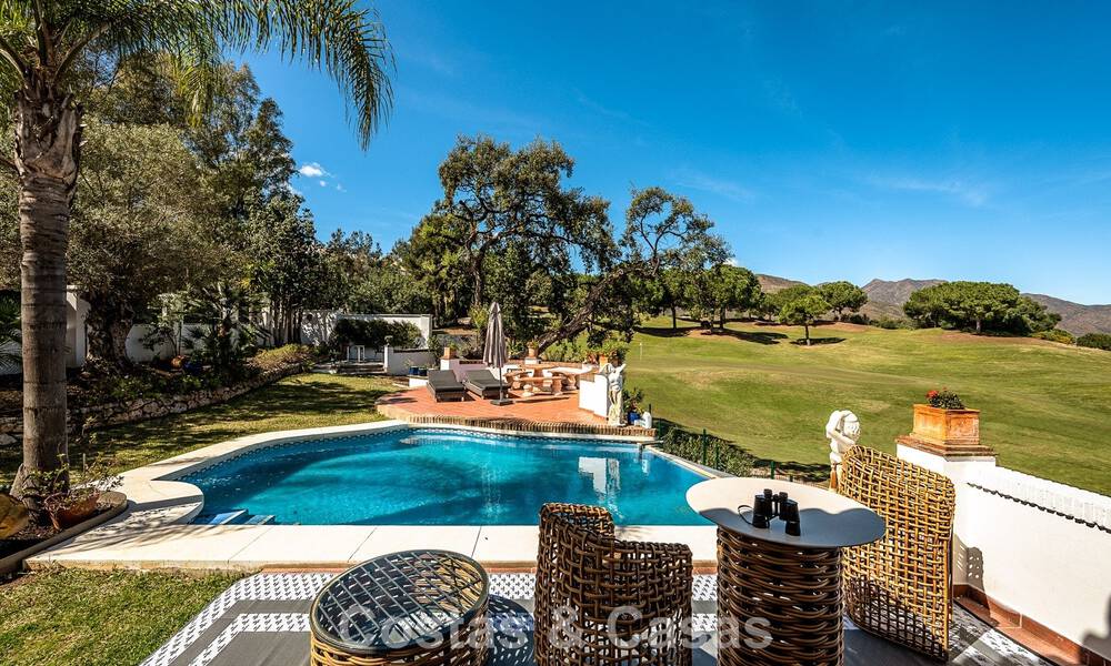 Villa mediterránea en primera línea de golf con vistas panorámicas en venta en La Cala Golf Resort, Mijas Costa 796449