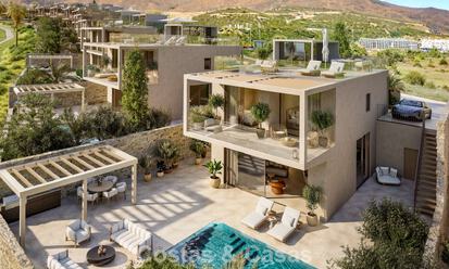 Villas modernas de nueva construcción en venta en primera línea de golf, cerca del centro de Estepona 796961