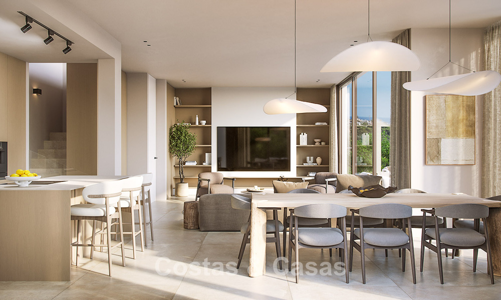 Villas modernas de nueva construcción en venta en primera línea de golf, cerca del centro de Estepona 796966