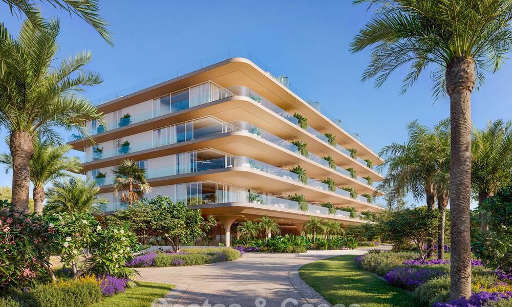Lanzamiento! Apartamentos de lujo vanguardistas en venta con vistas al mar, a un paso de la playa y del paseo marítimo en Estepona 797185