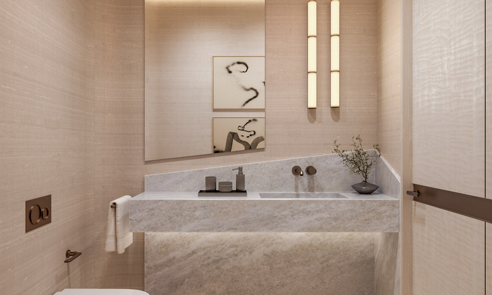 Lanzamiento! Apartamentos de lujo vanguardistas en venta con vistas al mar, a un paso de la playa y del paseo marítimo en Estepona 797187