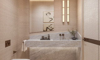 Lanzamiento! Apartamentos de lujo vanguardistas en venta con vistas al mar, a un paso de la playa y del paseo marítimo en Estepona 797187 