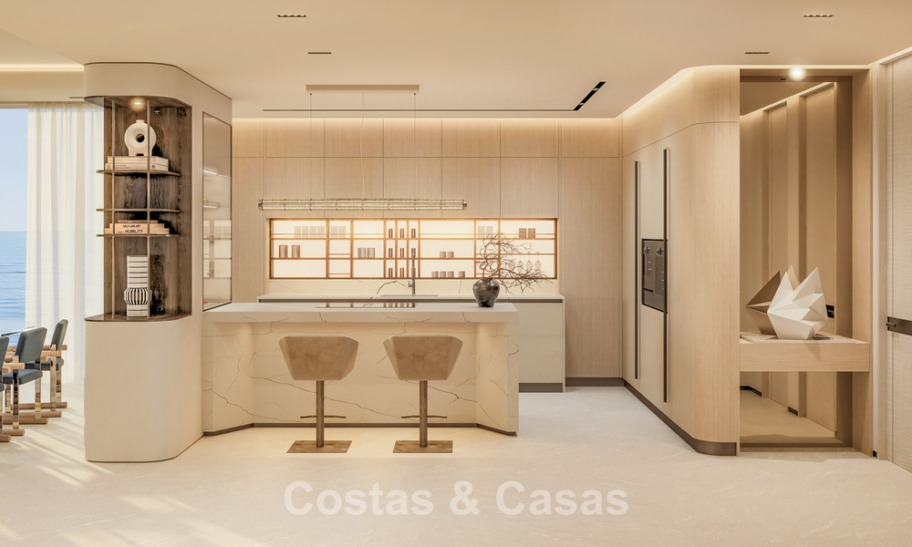 Lanzamiento! Apartamentos de lujo vanguardistas en venta con vistas al mar, a un paso de la playa y del paseo marítimo en Estepona 797189