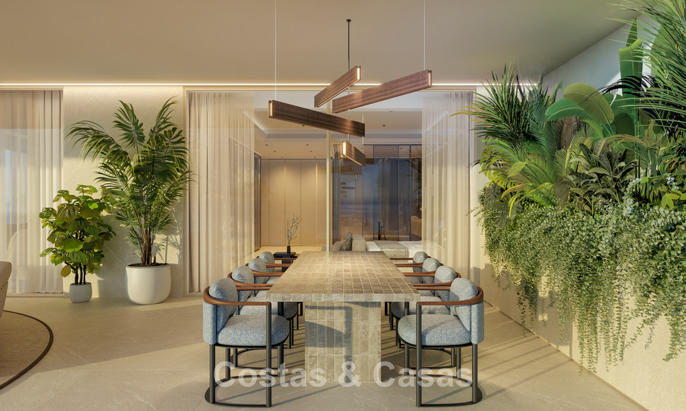 Lanzamiento! Apartamentos de lujo vanguardistas en venta con vistas al mar, a un paso de la playa y del paseo marítimo en Estepona 797191