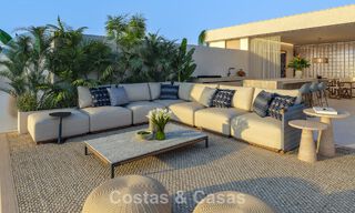 Lanzamiento! Apartamentos de lujo vanguardistas en venta con vistas al mar, a un paso de la playa y del paseo marítimo en Estepona 797193 