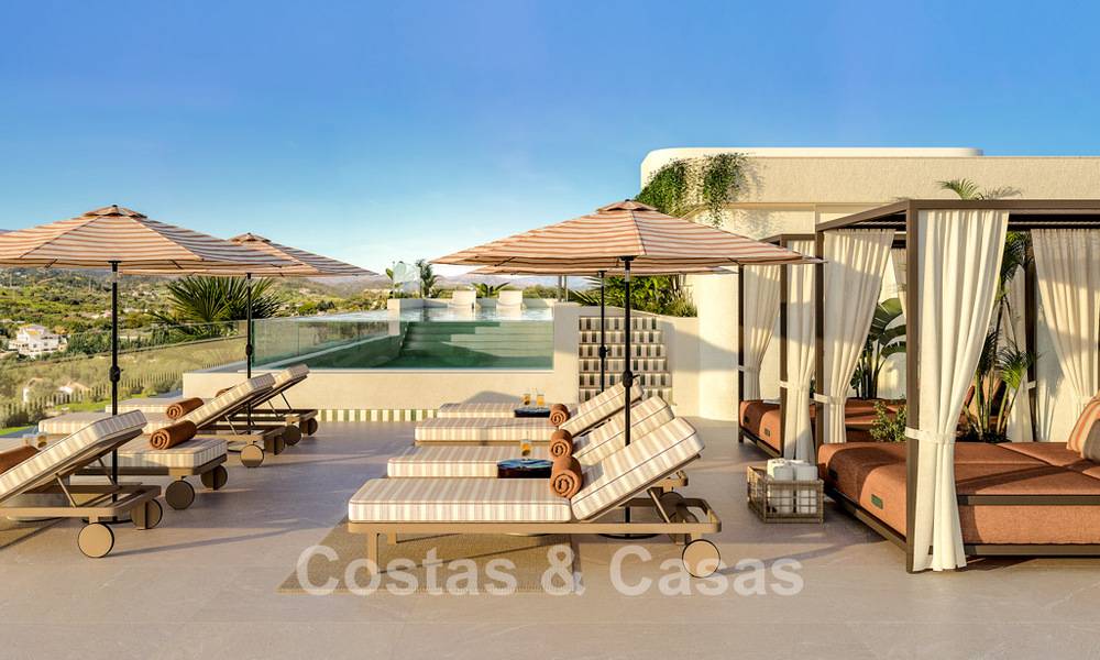 Lanzamiento! Apartamentos de lujo vanguardistas en venta con vistas al mar, a un paso de la playa y del paseo marítimo en Estepona 797200