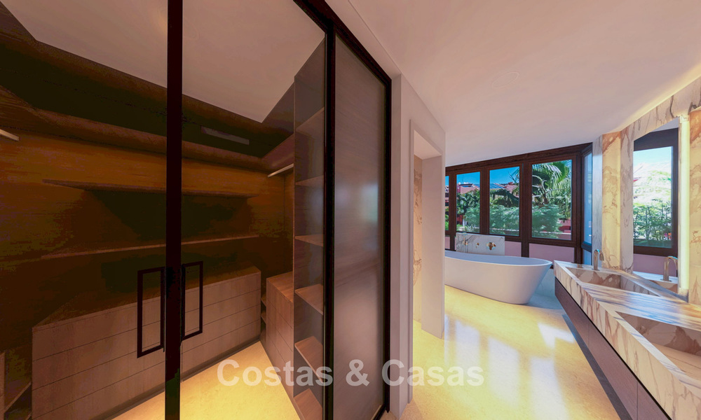 Ático en venta en un complejo de cinco estrellas en primera línea de playa en la New Golden Mile entre Marbella y Estepona 797264