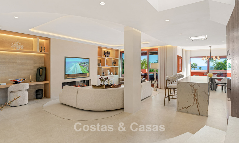 Ático en venta en un complejo de cinco estrellas en primera línea de playa en la New Golden Mile entre Marbella y Estepona 797771