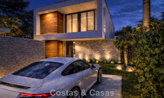 Nueva villa de lujo modernista en venta en primera línea de golf en Mijas, Costa del Sol 798116 