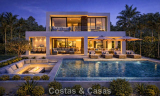 Nueva villa de lujo modernista en venta en primera línea de golf en Mijas, Costa del Sol 798119 