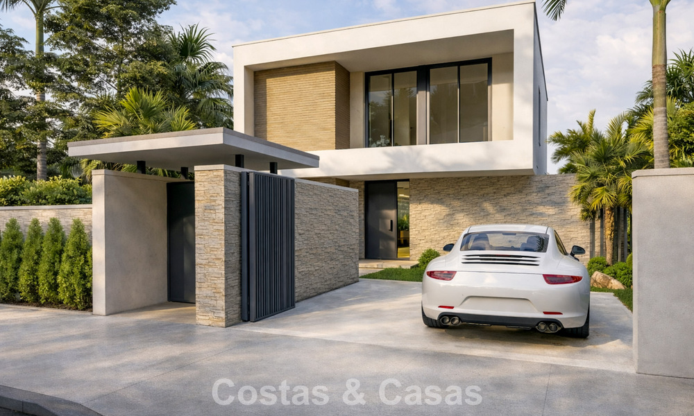 Nueva villa de lujo modernista en venta en primera línea de golf en Mijas, Costa del Sol 798124