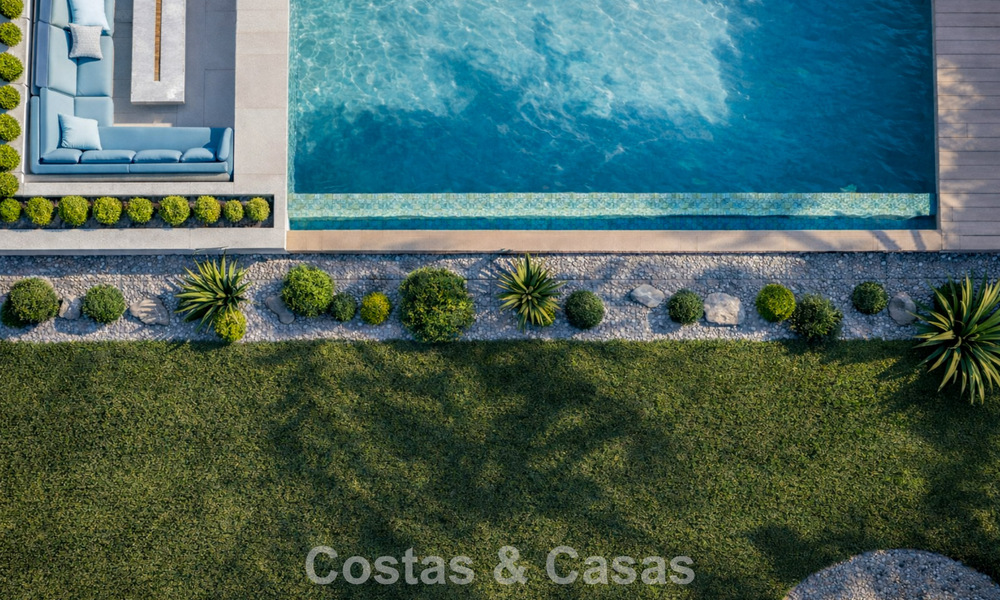 Nueva villa de lujo modernista en venta en primera línea de golf en Mijas, Costa del Sol 798125
