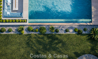 Nueva villa de lujo modernista en venta en primera línea de golf en Mijas, Costa del Sol 798125 