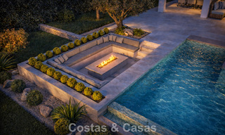 Nueva villa de lujo modernista en venta en primera línea de golf en Mijas, Costa del Sol 798128 