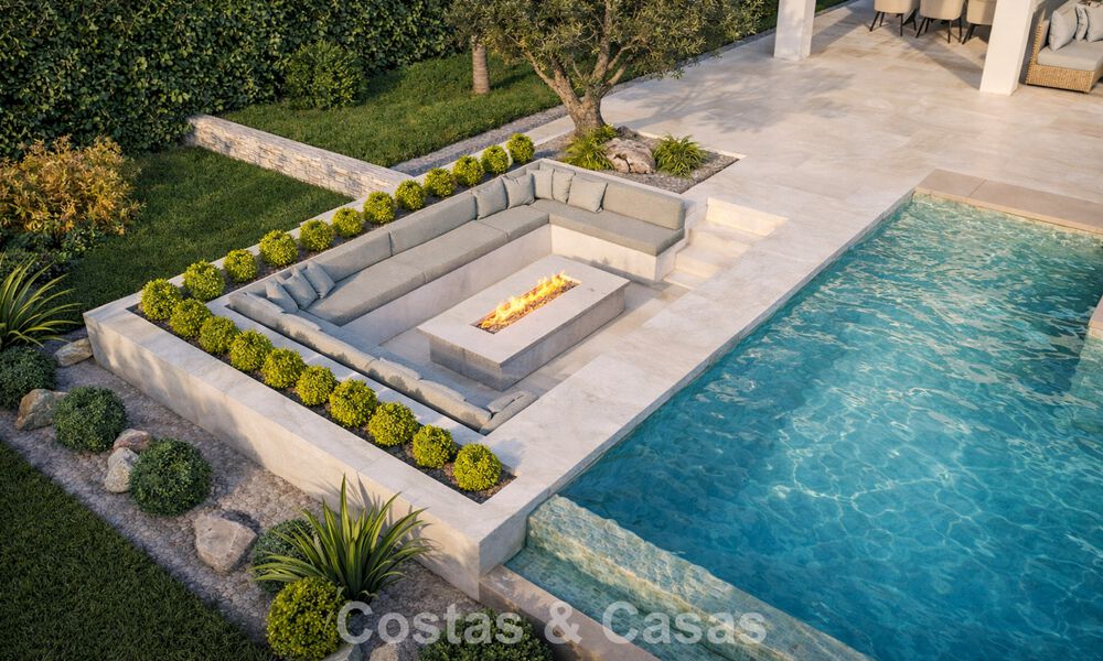Nueva villa de lujo modernista en venta en primera línea de golf en Mijas, Costa del Sol 798133