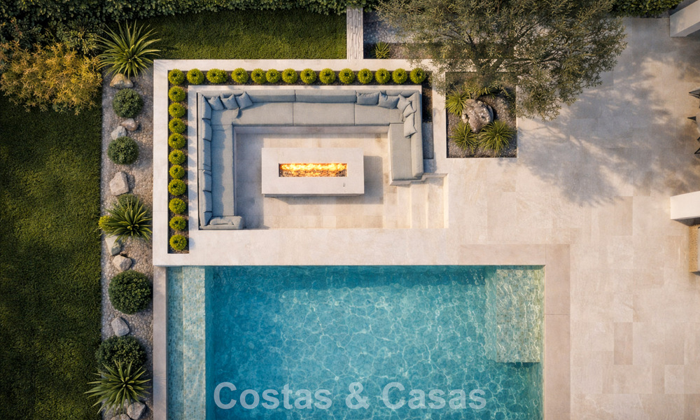 Nueva villa de lujo modernista en venta en primera línea de golf en Mijas, Costa del Sol 798134