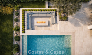 Nueva villa de lujo modernista en venta en primera línea de golf en Mijas, Costa del Sol 798134 