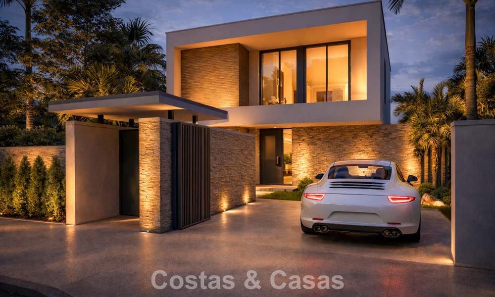 Nueva villa de lujo modernista en venta en primera línea de golf en Mijas, Costa del Sol 798136