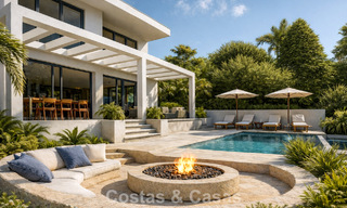 Fantástica villa en primera línea de golf con vistas fenomenales en venta en La Cala Golf Resort, Mijas, Costa del Sol 798140 