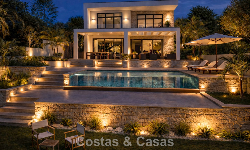 Fantástica villa en primera línea de golf con vistas fenomenales en venta en La Cala Golf Resort, Mijas, Costa del Sol 798146