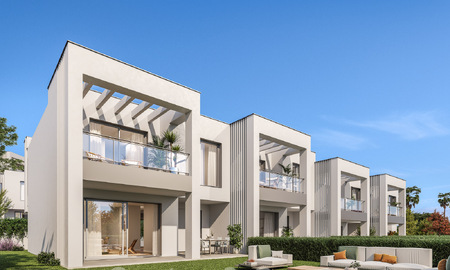 Reventa – Moderna casa adosada de diseño de obra nueva en venta, en zona de playa en Elviria – al este de Marbella 797043
