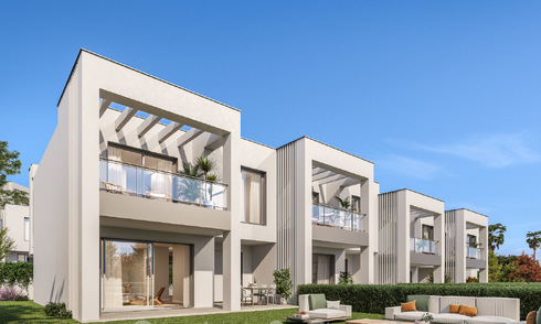 Reventa – Moderna casa adosada de diseño de obra nueva en venta, en zona de playa en Elviria – al este de Marbella 797043