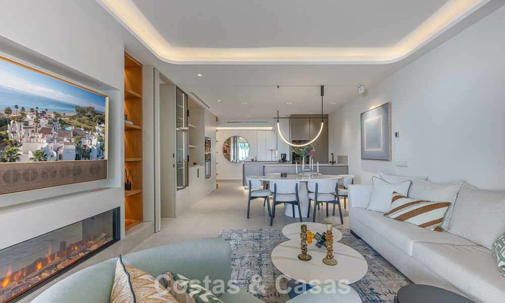 Apartamento de lujo con vistas al mar en primera línea de playa en la New Golden Mile entre Marbella y Estepona 797464