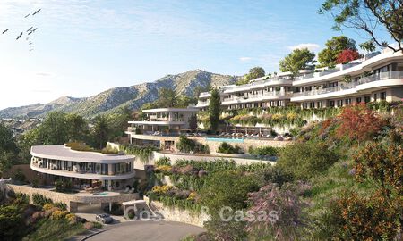 Lanzamiento! Innovadoras villas adosadas en venta con piscina privada en una urbanización muy deseada en Fuengirola, Costa del Sol 797355