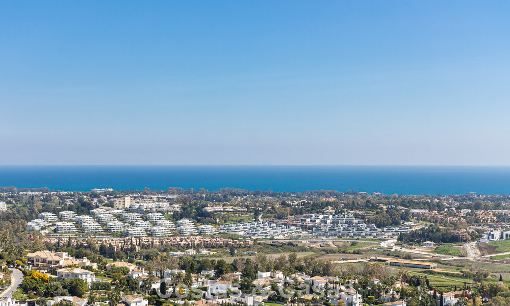 Ático de lujo prestigioso con vistas panorámicas al mar y al golf en venta en Marbella - Benahavís 797517